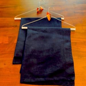 Navy Linen Pottery Barn Pillow shams